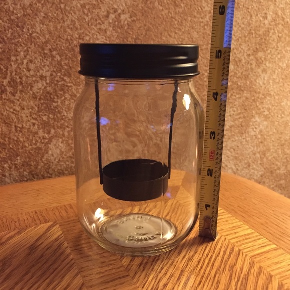 (2) Glass Jar Tea Light Candle Holders - Picture 5 of 7